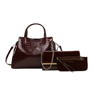 Luxury 3 Piece Leather bag Set in Pakistan-plazza.pk
